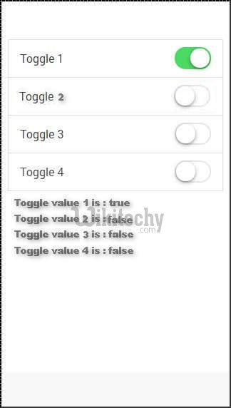  Ionic Toggle List